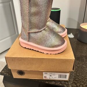 UGG Toddlers' Metallic Boots with Pink Soles- Brand New- Never Worn